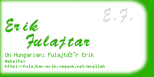 erik fulajtar business card